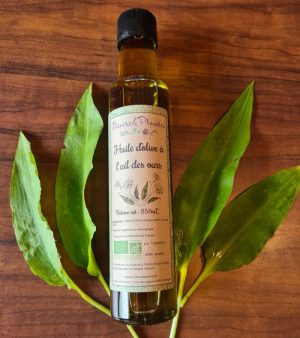 Huile d'olive à l'ail des ours Bio